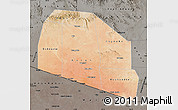 Satellite Map of Tog-Dheer, darken, semi-desaturated