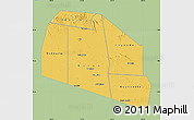 Savanna Style Map of Tog-Dheer, single color outside
