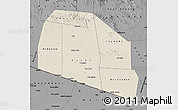 Shaded Relief Map of Tog-Dheer, darken, desaturated