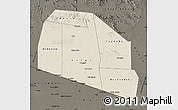 Shaded Relief Map of Tog-Dheer, darken