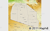 Shaded Relief Map of Tog-Dheer, physical outside