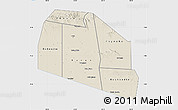 Shaded Relief Map of Tog-Dheer, single color outside