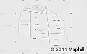 Silver Style Map of Tog-Dheer, single color outside