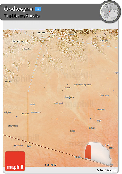 Satellite 3D Map of Oodweyne