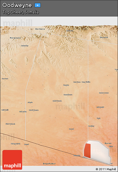 Satellite 3D Map of Oodweyne
