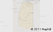 Shaded Relief 3D Map of Oodweyne, lighten, semi-desaturated