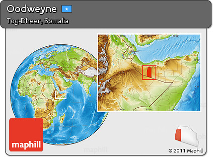 Physical Location Map of Oodweyne