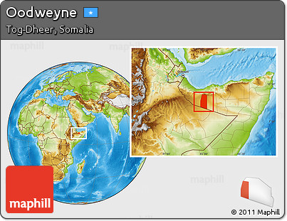 Physical Location Map of Oodweyne
