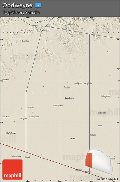 Shaded Relief Map of Oodweyne