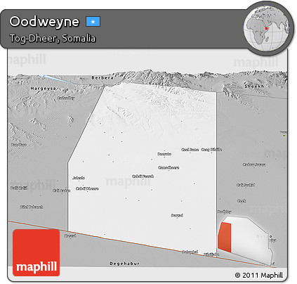 Gray Panoramic Map of Oodweyne