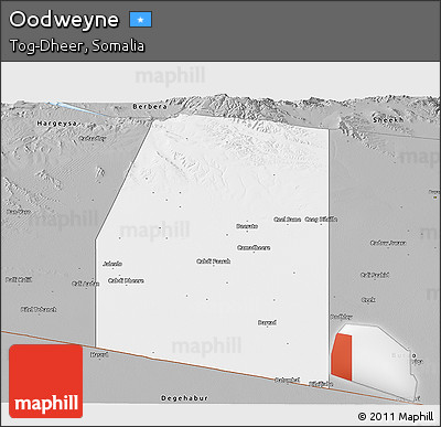 Gray Panoramic Map of Oodweyne