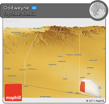 Physical Panoramic Map of Oodweyne