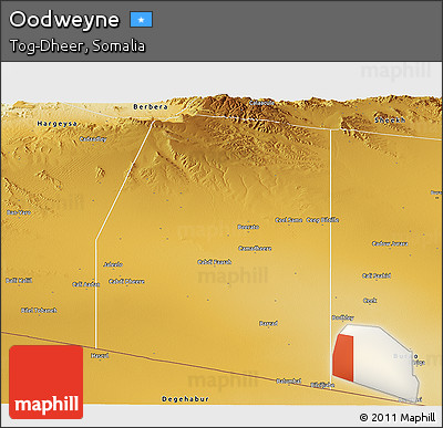 Physical Panoramic Map of Oodweyne