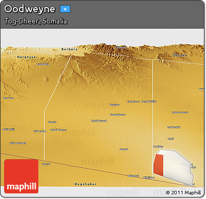 Physical Panoramic Map of Oodweyne