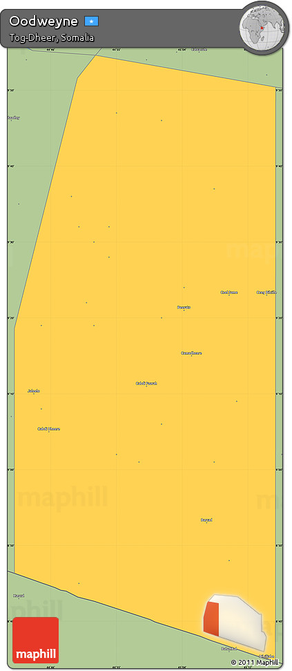 Savanna Style Simple Map of Oodweyne