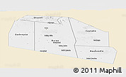 Classic Style Panoramic Map of Tog-Dheer, single color outside