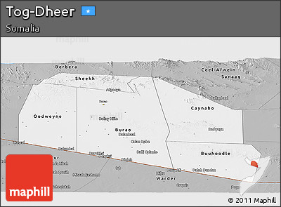 Gray Panoramic Map of Tog-Dheer