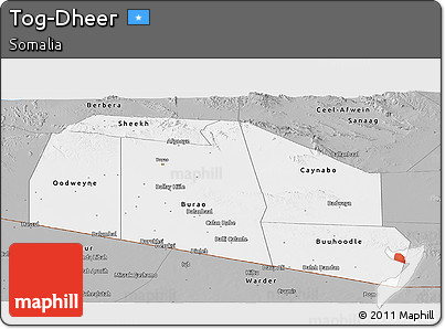 Gray Panoramic Map of Tog-Dheer