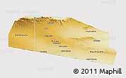 Physical Panoramic Map of Tog-Dheer, cropped outside