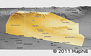 Physical Panoramic Map of Tog-Dheer, darken, desaturated