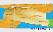 Physical Panoramic Map of Tog-Dheer, political outside