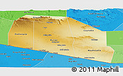 Physical Panoramic Map of Tog-Dheer, political shades outside
