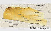 Physical Panoramic Map of Tog-Dheer, shaded relief outside