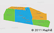 Political Panoramic Map of Tog-Dheer, cropped outside