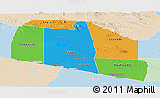Political Panoramic Map of Tog-Dheer, lighten