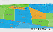 Political Panoramic Map of Tog-Dheer, political shades outside