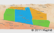 Political Panoramic Map of Tog-Dheer, satellite outside