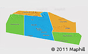 Political Panoramic Map of Tog-Dheer, single color outside