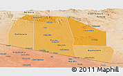 Political Shades Panoramic Map of Tog-Dheer, satellite outside