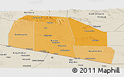 Political Shades Panoramic Map of Tog-Dheer, shaded relief outside