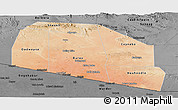 Satellite Panoramic Map of Tog-Dheer, darken, desaturated