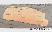 Satellite Panoramic Map of Tog-Dheer, darken, semi-desaturated