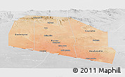 Satellite Panoramic Map of Tog-Dheer, lighten, desaturated