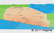 Satellite Panoramic Map of Tog-Dheer, political shades outside