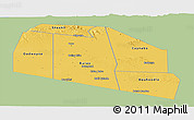 Savanna Style Panoramic Map of Tog-Dheer, single color outside