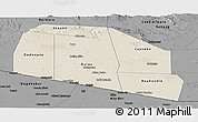 Shaded Relief Panoramic Map of Tog-Dheer, darken, desaturated