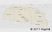 Shaded Relief Panoramic Map of Tog-Dheer, lighten, desaturated