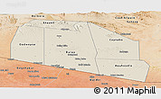 Shaded Relief Panoramic Map of Tog-Dheer, satellite outside