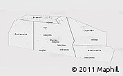 Silver Style Panoramic Map of Tog-Dheer, single color outside
