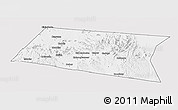Silver Style 3D Map of Sheekh, single color outside