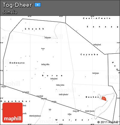 Blank Simple Map of Tog-Dheer