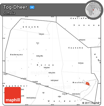 Blank Simple Map of Tog-Dheer