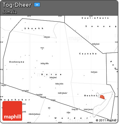Blank Simple Map of Tog-Dheer