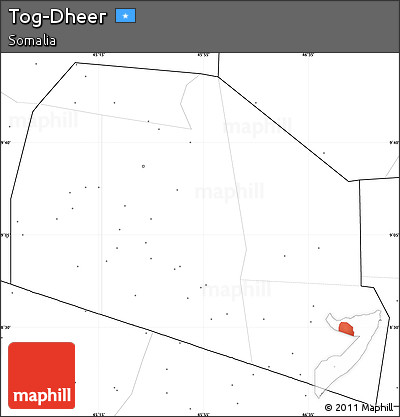 Blank Simple Map of Tog-Dheer, no labels