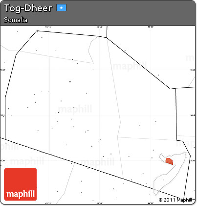 Blank Simple Map of Tog-Dheer, no labels
