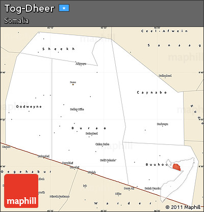 Classic Style Simple Map of Tog-Dheer